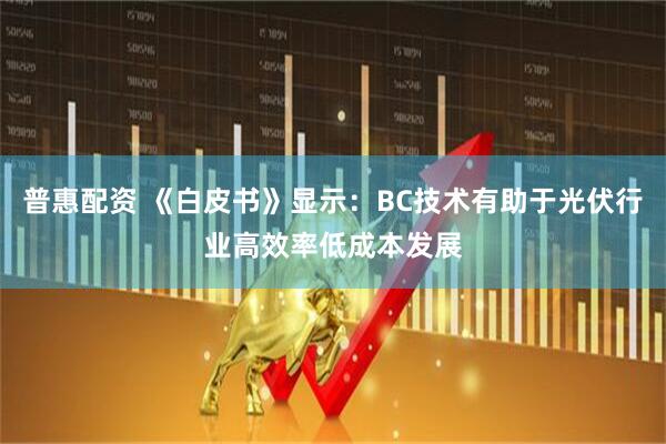普惠配资 《白皮书》显示：BC技术有助于光伏行业高效率低成本发展